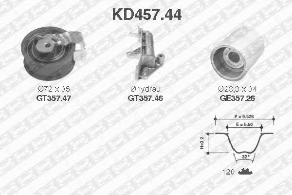 SNR KD45744 Комплект зубчастих ременів KD45744: Купити в Україні - Добра ціна на EXIST.UA!
