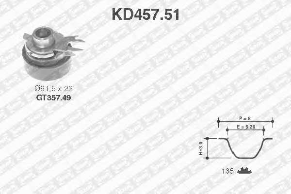 SNR KD45751 Комплект зубчастих ременів KD45751: Приваблива ціна - Купити в Україні на EXIST.UA!
