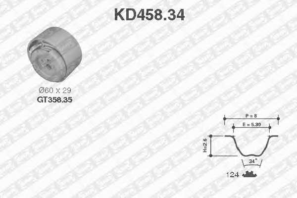 SNR KD45834 Комплект зубчастих ременів KD45834: Купити в Україні - Добра ціна на EXIST.UA!