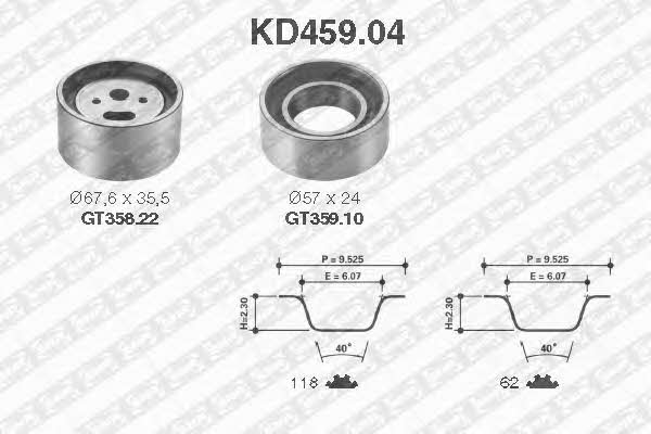 SNR KD45904 Комплект зубчастих ременів KD45904: Купити в Україні - Добра ціна на EXIST.UA!
