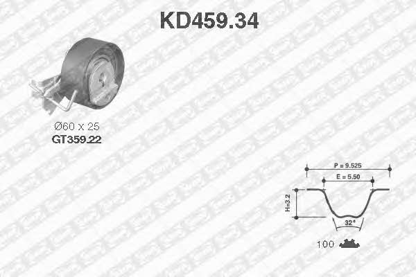 SNR KD45934 Комплект зубчастих ременів KD45934: Купити в Україні - Добра ціна на EXIST.UA!