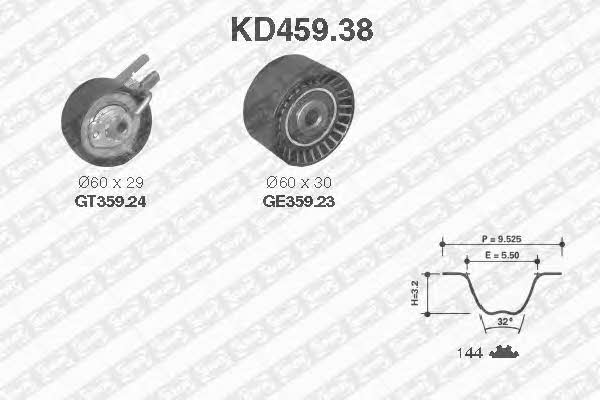 SNR KD459.38 Комплект зубчастих ременів KD45938: Приваблива ціна - Купити в Україні на EXIST.UA!