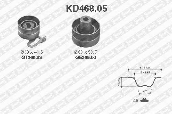 SNR KD46805 Комплект зубчастих ременів KD46805: Купити в Україні - Добра ціна на EXIST.UA!