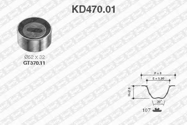 SNR KD47001 Комплект зубчастих ременів KD47001: Купити в Україні - Добра ціна на EXIST.UA!