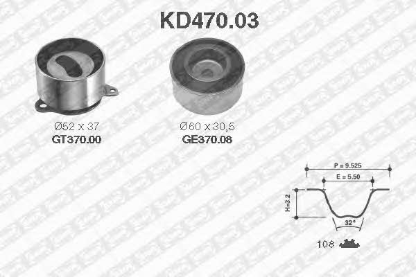 SNR KD47003 Комплект зубчастих ременів KD47003: Купити в Україні - Добра ціна на EXIST.UA!