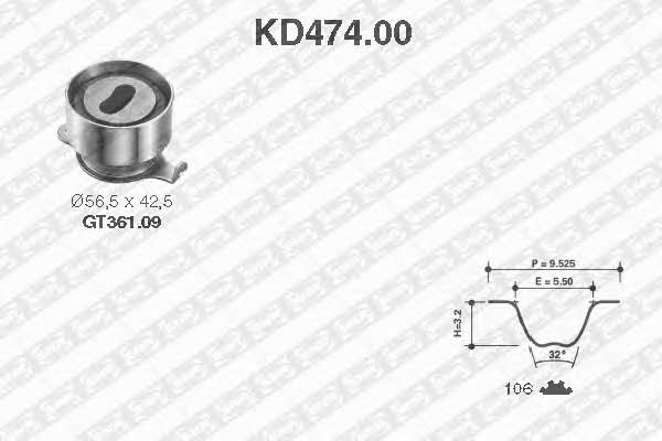 SNR KD47400 Комплект зубчастих ременів KD47400: Купити в Україні - Добра ціна на EXIST.UA!