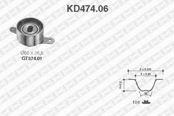 SNR KD474.06 Комплект зубчастих ременів KD47406: Купити в Україні - Добра ціна на EXIST.UA!