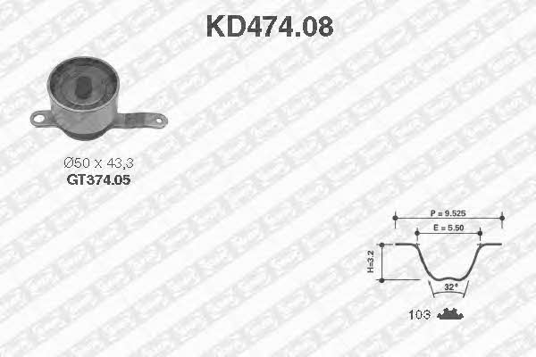SNR KD47408 Комплект зубчастих ременів KD47408: Купити в Україні - Добра ціна на EXIST.UA!