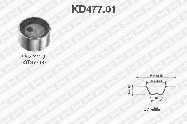 SNR KD47701 Комплект зубчастих ременів KD47701: Купити в Україні - Добра ціна на EXIST.UA!