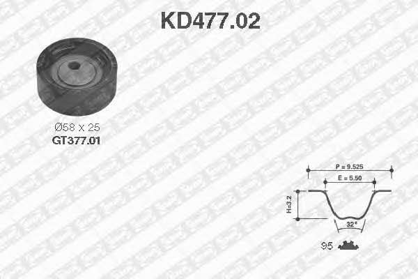 SNR KD47702 Комплект зубчастих ременів KD47702: Купити в Україні - Добра ціна на EXIST.UA!