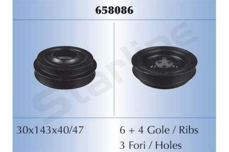 StarLine RS 658086 Шків колінчатого валу RS658086: Приваблива ціна - Купити в Україні на EXIST.UA!