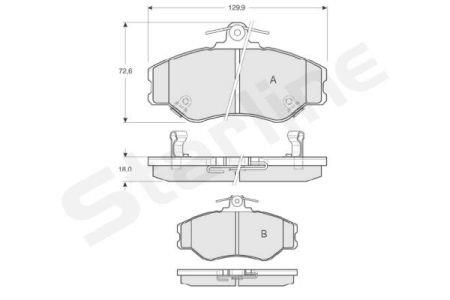 StarLine BD S171 Гальмівні колодки, комплект BDS171: Купити в Україні - Добра ціна на EXIST.UA!