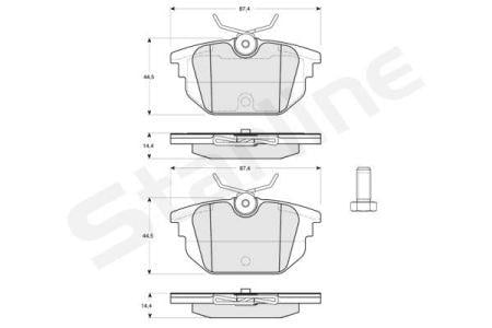BDS211 StarLine Тормозные колодки дисковые, комплект