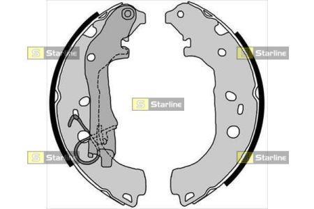 Колодки тормозные барабанные, комплект StarLine BC 08590