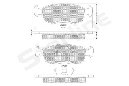 BDS140 StarLine Тормозные колодки дисковые, комплект