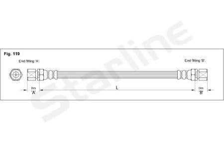 HAF1210 StarLine Гальмівний шланг