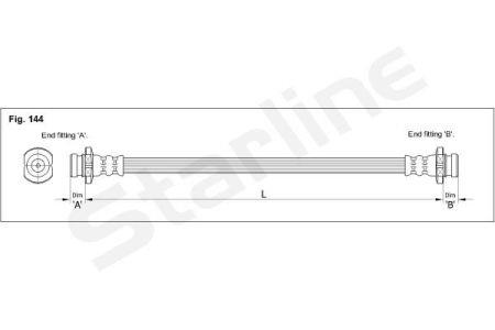 StarLine HA F.1203 Тормозной шланг HAF1203: Отличная цена - Купить в Украине на EXIST.UA! HAF1203 StarLine Тормозной шланг