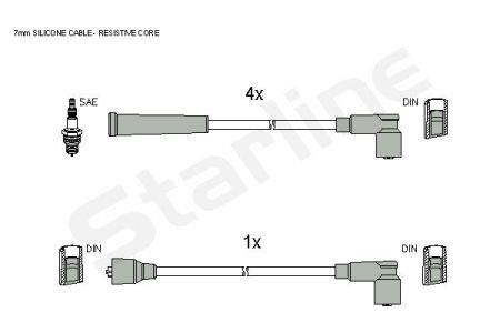StarLine ZK 8354 Провода высоковольтные, комплект ZK8354: Отличная цена - Купить в Украине на EXIST.UA! ZK8354 StarLine Провода высоковольтные, комплект