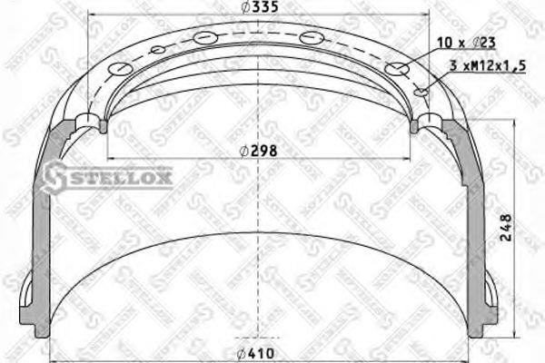 Stellox 85-00105-SX Барабан гальмівний задній 8500105SX: Купити в Україні - Добра ціна на EXIST.UA!