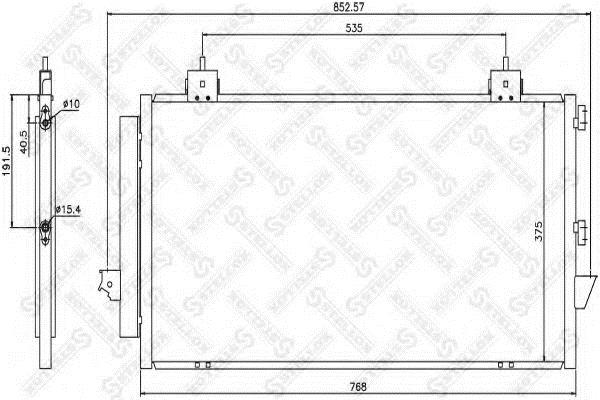 1045037SX Stellox Радиатор кондиционера