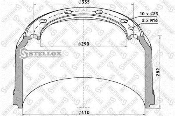 Stellox 85-00034-SX Барабан гальмівний задній 8500034SX: Купити в Україні - Добра ціна на EXIST.UA!