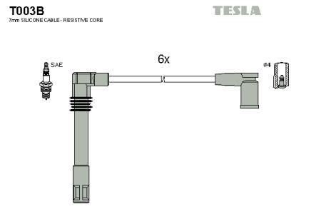 Tesla T003B Дроти високовольтні, комплект T003B: Купити в Україні - Добра ціна на EXIST.UA!