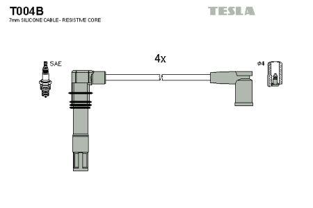 Tesla T004B Дроти високовольтні, комплект T004B: Купити в Україні - Добра ціна на EXIST.UA!