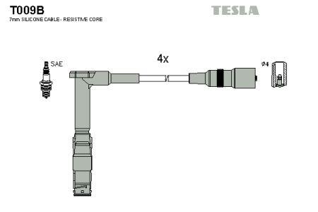 Tesla T009B Дроти високовольтні, комплект T009B: Купити в Україні - Добра ціна на EXIST.UA!