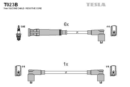 Tesla T023B Дроти високовольтні, комплект T023B: Купити в Україні - Добра ціна на EXIST.UA!