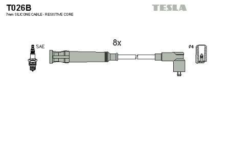 Tesla T026B Дроти високовольтні, комплект T026B: Купити в Україні - Добра ціна на EXIST.UA!