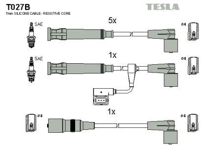 Tesla T027B Дроти високовольтні, комплект T027B: Купити в Україні - Добра ціна на EXIST.UA!