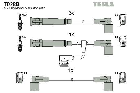 Tesla T028B Дроти високовольтні, комплект T028B: Купити в Україні - Добра ціна на EXIST.UA!