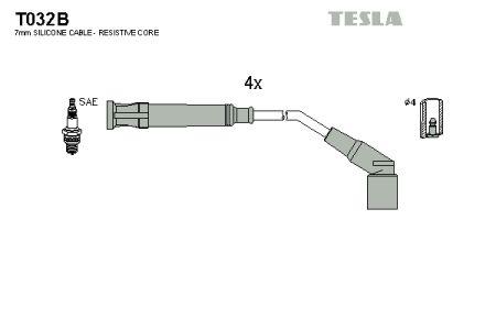 Tesla T032B Дроти високовольтні, комплект T032B: Купити в Україні - Добра ціна на EXIST.UA!