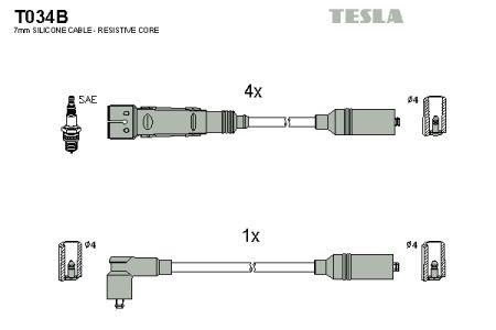 Tesla T034B Дроти високовольтні, комплект T034B: Купити в Україні - Добра ціна на EXIST.UA!