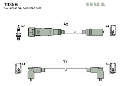 Tesla T035B Дроти високовольтні, комплект T035B: Купити в Україні - Добра ціна на EXIST.UA!