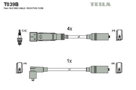 Tesla T039B Дроти високовольтні, комплект T039B: Купити в Україні - Добра ціна на EXIST.UA!