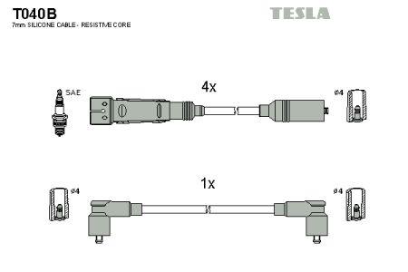 Tesla T040B Дроти високовольтні, комплект T040B: Купити в Україні - Добра ціна на EXIST.UA!