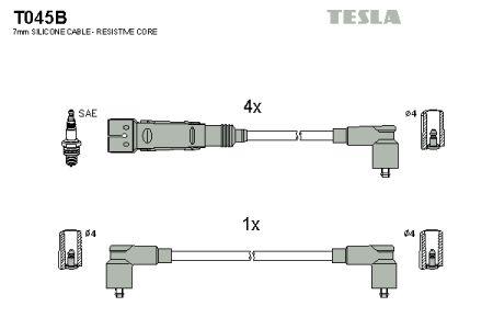 Tesla T045B Дроти високовольтні, комплект T045B: Купити в Україні - Добра ціна на EXIST.UA!