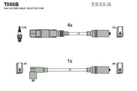 Tesla T066B Дроти високовольтні, комплект T066B: Купити в Україні - Добра ціна на EXIST.UA!