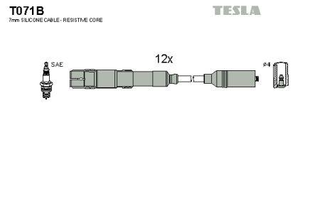 Tesla T071B Дроти високовольтні, комплект T071B: Приваблива ціна - Купити в Україні на EXIST.UA!