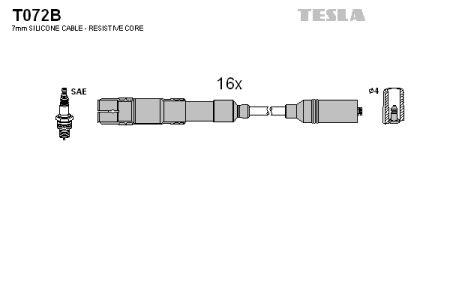 Tesla T072B Дроти високовольтні, комплект T072B: Купити в Україні - Добра ціна на EXIST.UA!