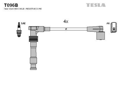 Tesla T096B Дроти високовольтні, комплект T096B: Купити в Україні - Добра ціна на EXIST.UA!
