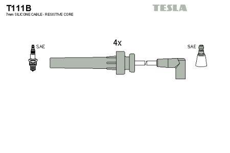 Tesla T111B Дроти високовольтні, комплект T111B: Купити в Україні - Добра ціна на EXIST.UA!