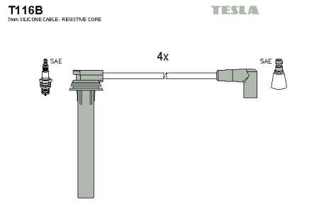Tesla T116B Дроти високовольтні, комплект T116B: Приваблива ціна - Купити в Україні на EXIST.UA!
