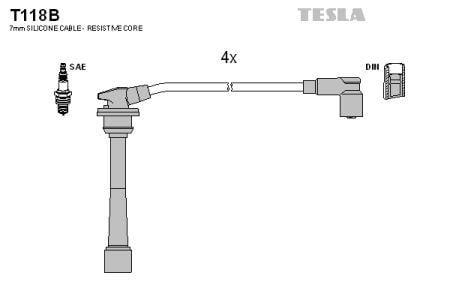Tesla T118B Дроти високовольтні, комплект T118B: Купити в Україні - Добра ціна на EXIST.UA!