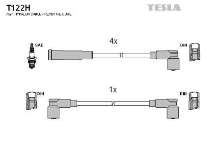 Tesla T122H Дроти високовольтні, комплект T122H: Купити в Україні - Добра ціна на EXIST.UA!