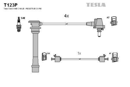 Tesla T123P Дроти високовольтні, комплект T123P: Купити в Україні - Добра ціна на EXIST.UA!