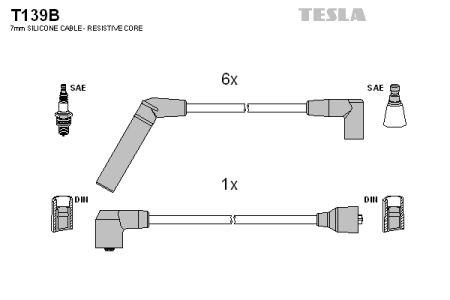 Tesla T139B Дроти високовольтні, комплект T139B: Купити в Україні - Добра ціна на EXIST.UA!