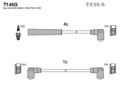 Tesla T146G Дроти високовольтні, комплект T146G: Приваблива ціна - Купити в Україні на EXIST.UA!