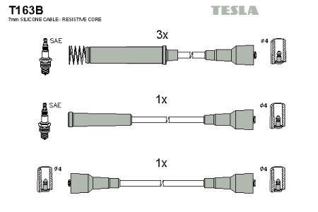 Tesla T163B Дроти високовольтні, комплект T163B: Купити в Україні - Добра ціна на EXIST.UA!